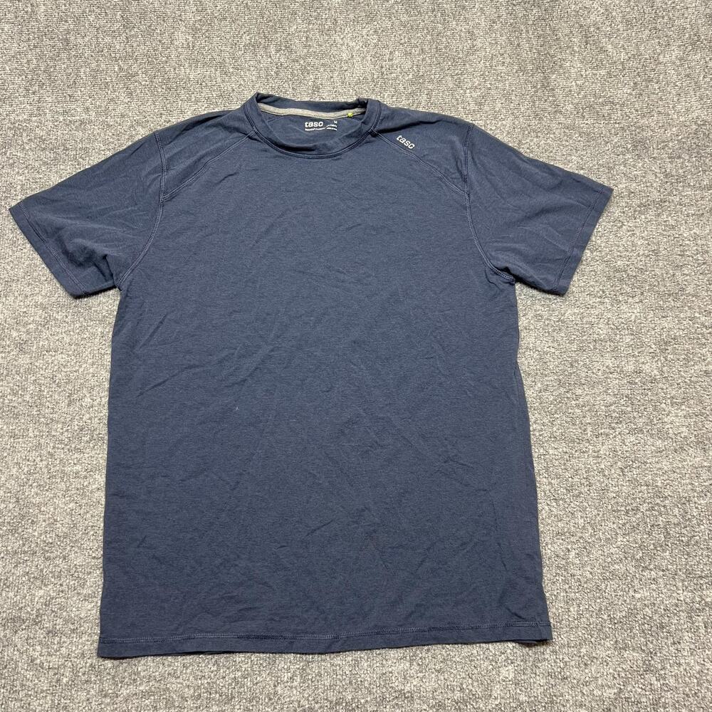 Tasc Shirt Mens Medium Blue Short Sleeve Bamboo Athletic Performance Tee Top